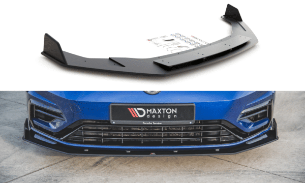 MAXTON DESIGN - Racing Durability Spoiler pod Predný náraznik   V.2 VW Golf 7 R / R-Line Facelift , Black