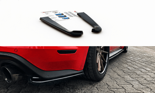 MAXTON DESIGN - Bočné difúzory zadného náraznika Ford Mustang Mk. 6 Facelift , Čierny lesk ,