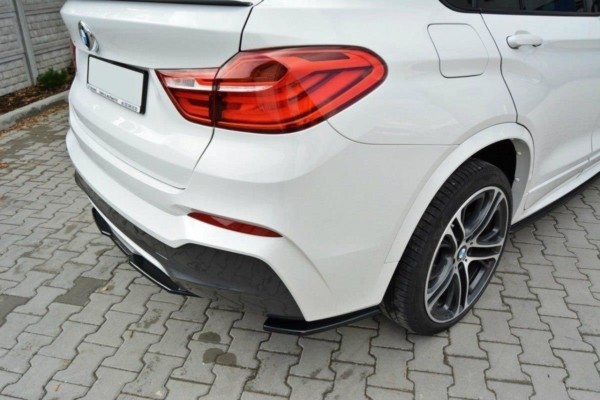 MAXTON DESIGN - Bočné difúzory zadného náraznika for vhodné pre BMW X4 M-PACK , Čierny lesk – Obrázok 2