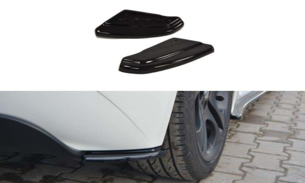 MAXTON DESIGN - Bočné difúzory zadného náraznika vhodné pre BMW Z4 E85 / E86 (PREFACE) , Čierny lesk