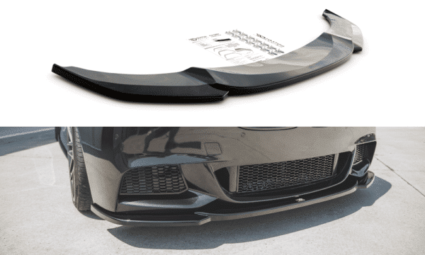 MAXTON DESIGN - Spoiler pod Predný náraznik   V.4 pre BMW 5 F10/F11 M-Pack , Čierny lesk