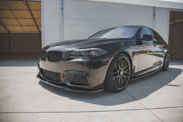 MAXTON DESIGN - Spoiler pod Predný náraznik   V.4 pre vhodné pre BMW 5 F10/F11 M-Pack , Čierny lesk – Obrázok 3