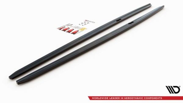 MAXTON DESIGN - Lišty pod prahy V.2 vhodné pre BMW 5 F10/F11 M-Pack , Čierny lesk – Obrázok 7