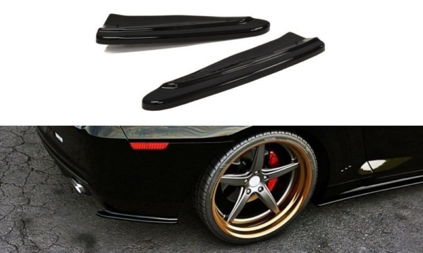 MAXTON DESIGN - Bočné difúzory zadného náraznika CHEVROLET CAMARO V SS - US VERSION (PREFACE) , Čierny lesk
