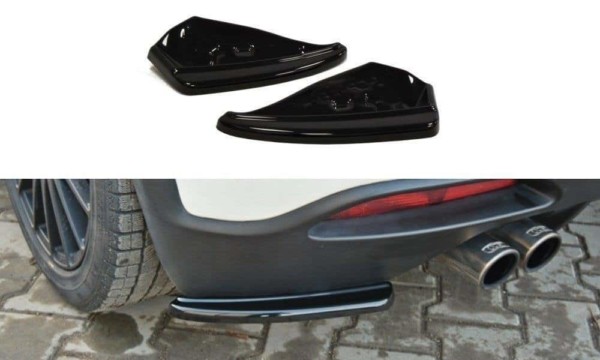 MAXTON DESIGN - Bočné difúzory zadného náraznika FIAT GRANDE PUNTO ABARTH , Čierny lesk