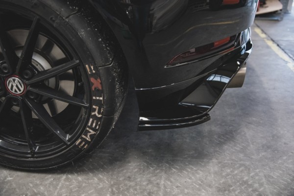 MAXTON DESIGN - Bočné difúzory zadného náraznika VW Golf 7 GTI TCR , Čierny lesk , – Obrázok 2