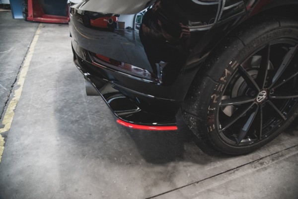 MAXTON DESIGN - Bočné difúzory zadného náraznika VW Golf 7 GTI TCR , Čierny lesk , – Obrázok 7