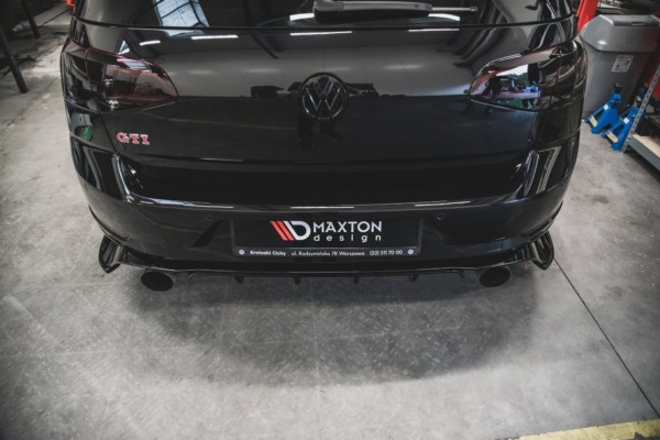 MAXTON DESIGN - Bočné difúzory zadného náraznika VW Golf 7 GTI TCR , Čierny lesk , – Obrázok 3