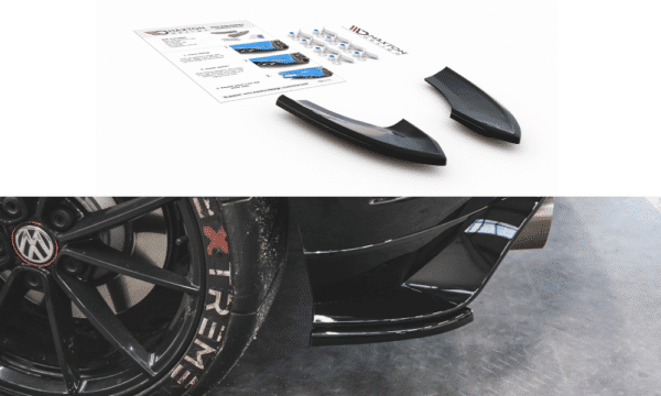 MAXTON DESIGN - Bočné difúzory zadného náraznika VW Golf 7 GTI TCR , Čierny lesk ,