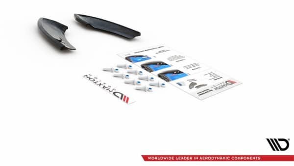MAXTON DESIGN - Bočné difúzory zadného náraznika VW Golf 7 GTI TCR , Čierny lesk , – Obrázok 9
