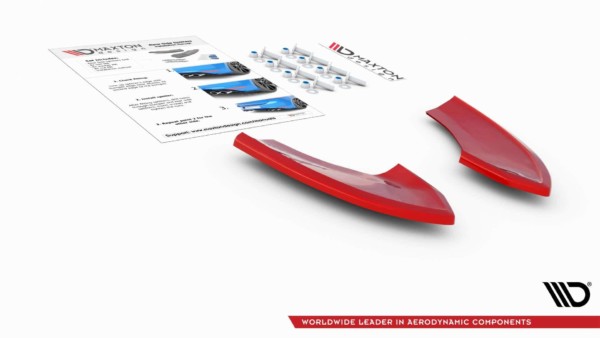 MAXTON DESIGN - Bočné difúzory zadného náraznika VW Golf 7 GTI TCR , Čierny lesk , – Obrázok 12