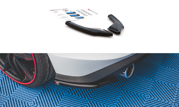 MAXTON DESIGN - Bočné difúzory zadného náraznika Volkswagen Golf 8 GTI , Čierny lesk ,
