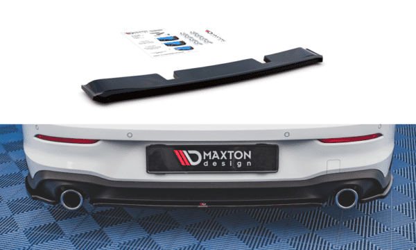 MAXTON DESIGN - Stredový spoiler pod zadný náraznik Volkswagen Golf 8 GTI , Čierny lesk