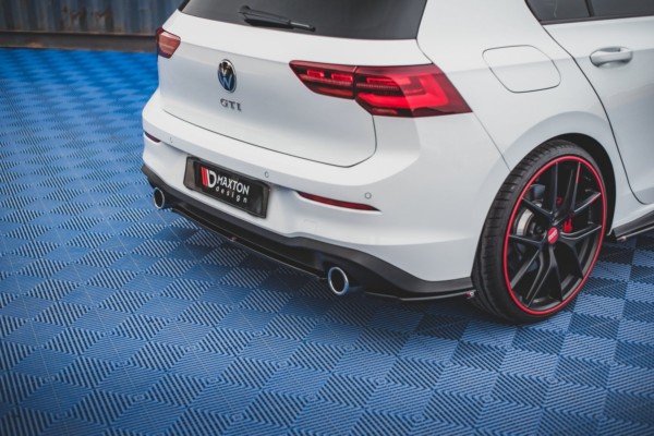 MAXTON DESIGN - Stredový spoiler pod zadný náraznik Volkswagen Golf 8 GTI , Čierny lesk – Obrázok 2