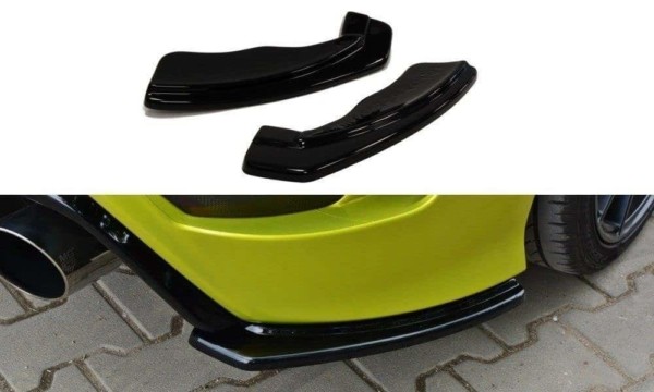 MAXTON DESIGN - Bočné difúzory zadného náraznika Ford Focus RS Mk2 , Čierny lesk