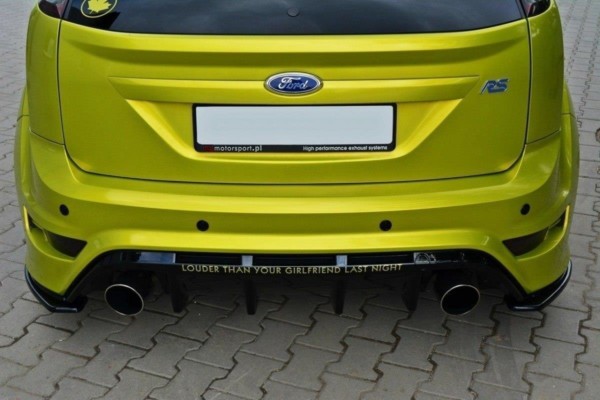 MAXTON DESIGN - Bočné difúzory zadného náraznika Ford Focus RS Mk2 , Čierny lesk – Obrázok 3