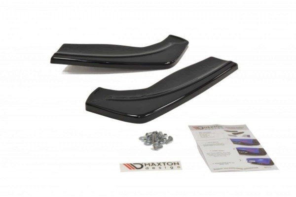 MAXTON DESIGN - Bočné difúzory zadného náraznika V.1 Ford Focus ST Mk2 FL , Čierny lesk