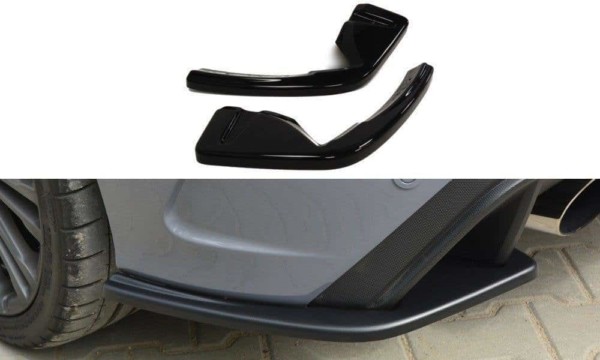 MAXTON DESIGN - Bočné difúzory zadného náraznika Ford Focus RS Mk3 , Čierny lesk