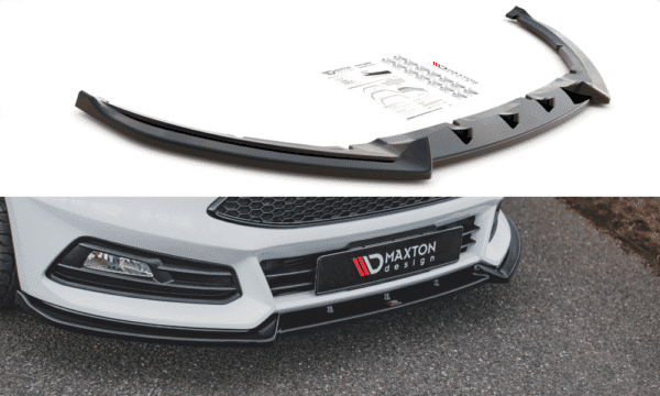 MAXTON DESIGN - Spoiler pod Predný náraznik   V.4 Ford Focus ST Mk3 Facelift , Čierny lesk