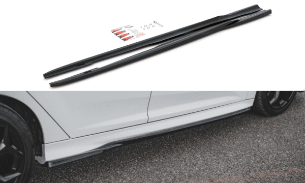 MAXTON DESIGN - Lišty pod prahy V.2 Ford Focus ST Mk3 , Čierny lesk
