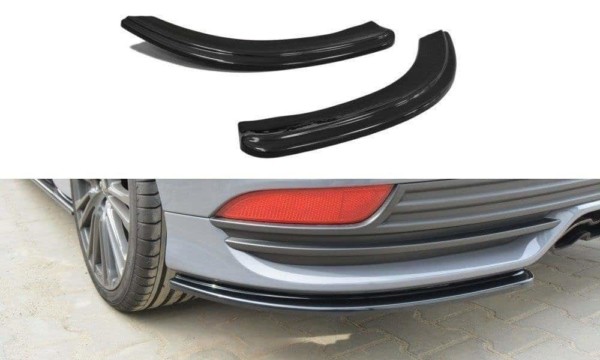 MAXTON DESIGN - Bočné difúzory zadného náraznika Ford Focus ST Mk3 FL , Čierny lesk