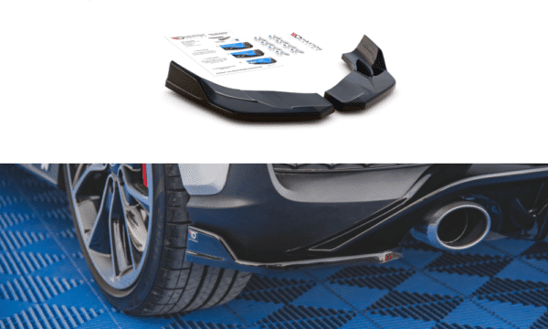 MAXTON DESIGN - Bočné difúzory zadného náraznika V.4 Hyundai I30 N Mk3 Hatchback , Čierny lesk ,
