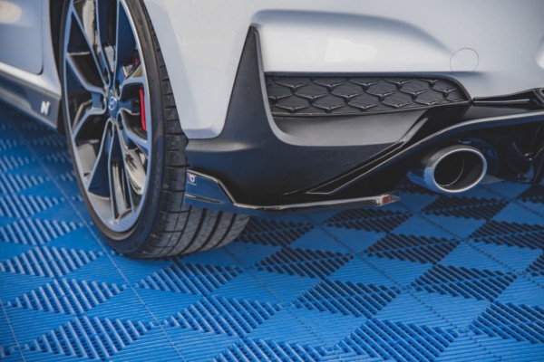 MAXTON DESIGN - Bočné difúzory zadného náraznika V.4 Hyundai I30 N Mk3 Hatchback , Čierny lesk , – Obrázok 2