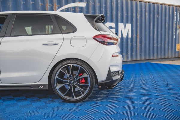 MAXTON DESIGN - Bočné difúzory zadného náraznika V.4 Hyundai I30 N Mk3 Hatchback , Čierny lesk , – Obrázok 3