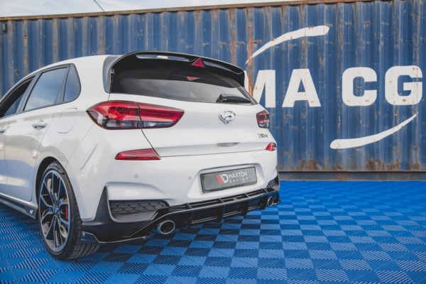 MAXTON DESIGN - Bočné difúzory zadného náraznika V.4 Hyundai I30 N Mk3 Hatchback , Čierny lesk , – Obrázok 4