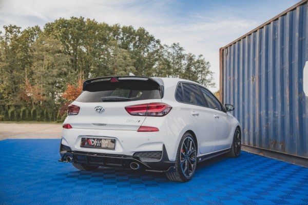 MAXTON DESIGN - Bočné difúzory zadného náraznika V.4 Hyundai I30 N Mk3 Hatchback , Čierny lesk , – Obrázok 6