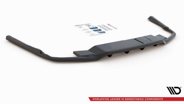MAXTON DESIGN - Stredový spoiler pod zadný náraznik (with vertical bars) Volvo S60 R-Design Mk3 , Čierny lesk – Obrázok 6