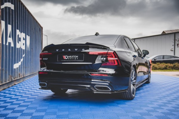 MAXTON DESIGN - Bočné difúzory zadného náraznika Volvo S60 R-Design Mk3 , Čierny lesk , – Obrázok 2