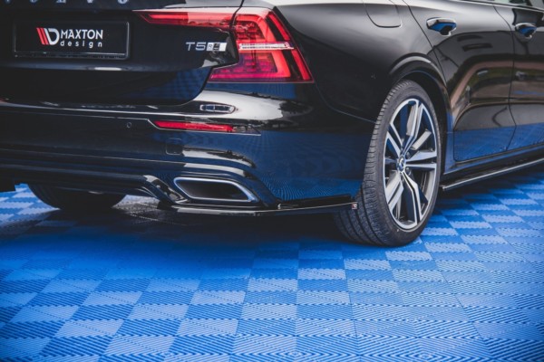 MAXTON DESIGN - Bočné difúzory zadného náraznika Volvo S60 R-Design Mk3 , Čierny lesk , – Obrázok 3