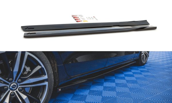 MAXTON DESIGN - Lišty pod prahy V.1 Volvo S60 R-Design Mk3 , Čierny lesk