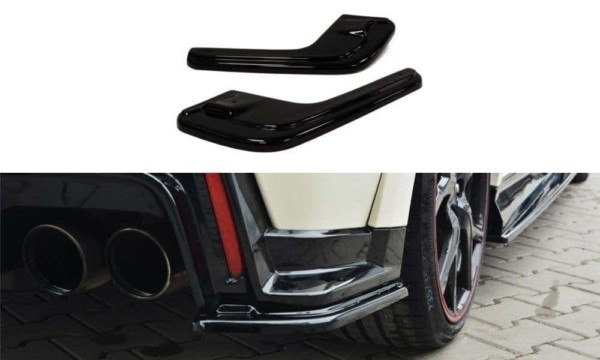 MAXTON DESIGN - Bočné difúzory zadného náraznika HONDA CIVIC IX TYPE R , Čierny lesk