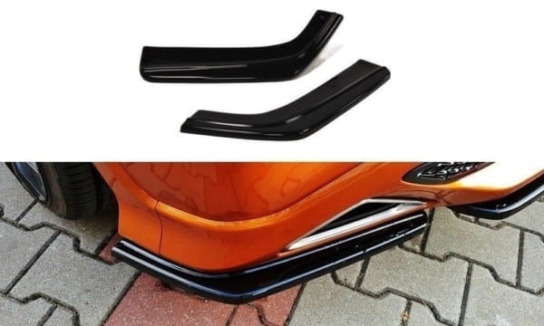 MAXTON DESIGN - Bočné difúzory zadného náraznika HONDA CIVIC VIII TYPE S/R , Čierny lesk