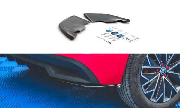 MAXTON DESIGN - Bočné difúzory zadného náraznika Skoda Kamiq , Čierny lesk ,