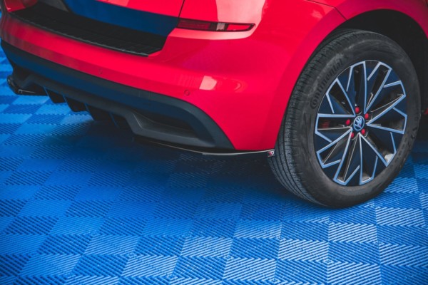 MAXTON DESIGN - Bočné difúzory zadného náraznika Skoda Kamiq , Čierny lesk , – Obrázok 2