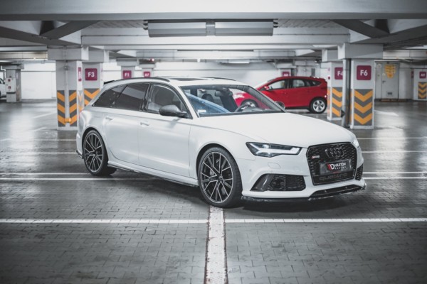 MAXTON DESIGN - Spoiler pod Predný náraznik   V.3 Audi RS6 C7 , Čierny lesk
