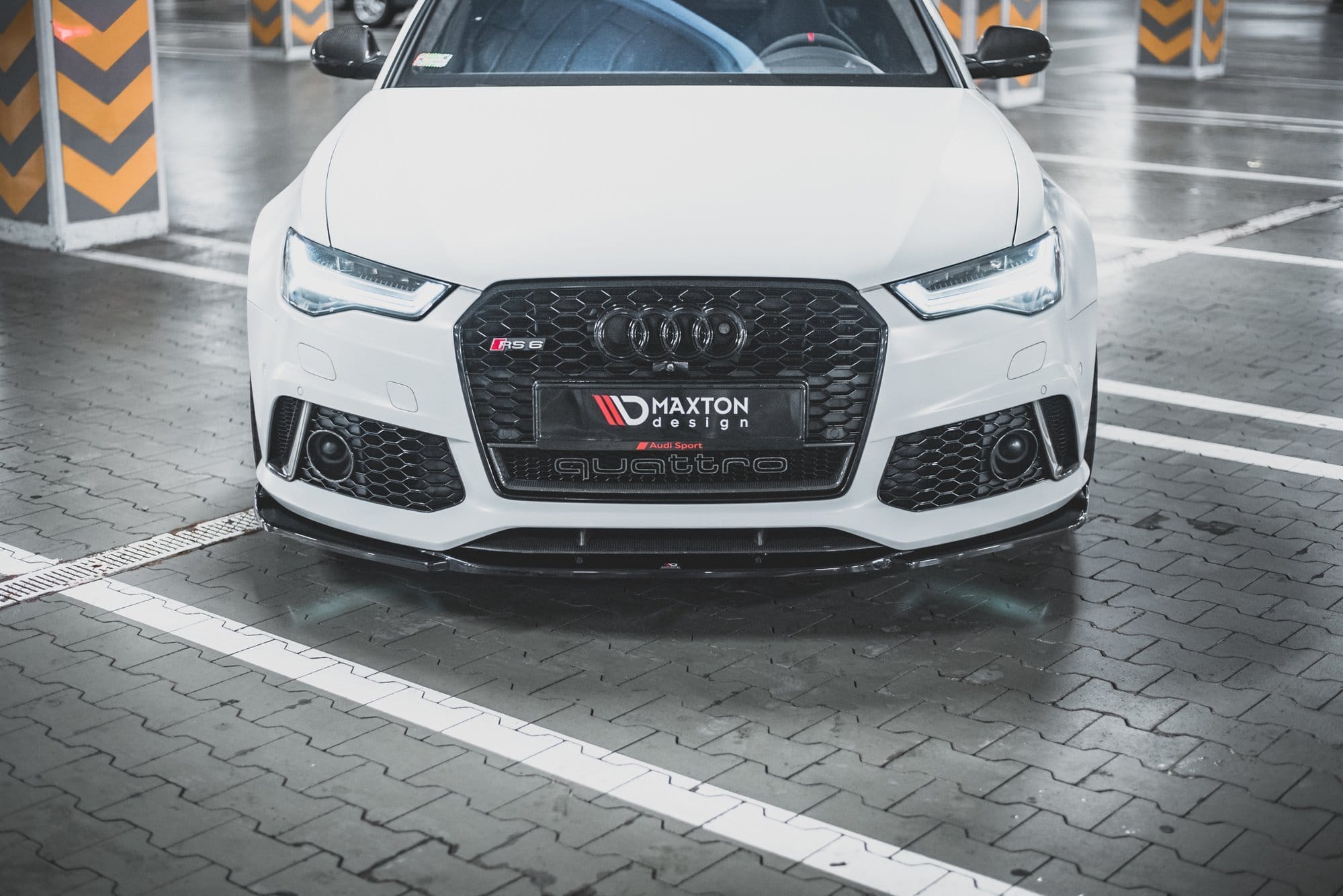 MAXTON DESIGN - Spoiler pod Predný náraznik V.3 Audi RS6 C7 , Čierny lesk – Obrázok 2