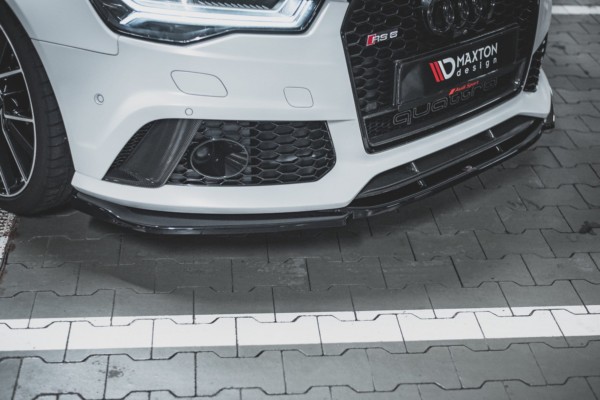 MAXTON DESIGN - Spoiler pod Predný náraznik V.3 Audi RS6 C7 , Čierny lesk – Obrázok 3