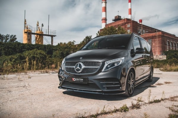 MAXTON DESIGN - Spoiler pod Predný náraznik   V.3 Mercedes-Benz V-Class AMG-Line W447 Facelift , Čierny lesk – Obrázok 4