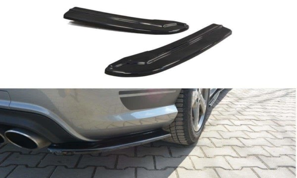 MAXTON DESIGN - Bočné difúzory zadného náraznika Mercedes C W204 63AMG/AMG-Line , Čierny lesk