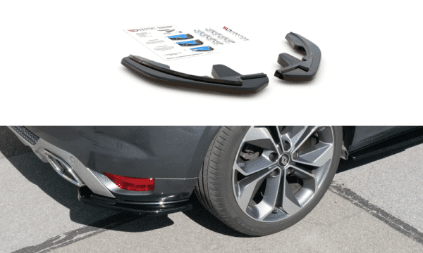 MAXTON DESIGN - Bočné difúzory zadného náraznika Renault Megane Mk.4 GT-Line , Čierny lesk ,
