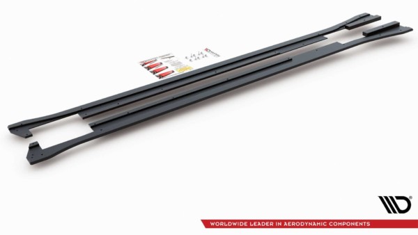 MAXTON DESIGN - Racing Durability Lišty pod prahy Volkswagen Arteon R-Line , Black – Obrázok 6