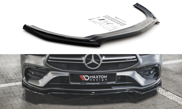 MAXTON DESIGN - Spoiler pod Predný náraznik   V.1 Mercedes-AMG CLA 35 Aero C118 , Čierny lesk 


,