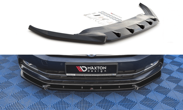 MAXTON DESIGN - Spoiler pod Predný náraznik   V.2 Volkswagen Passat B8 , Čierny lesk