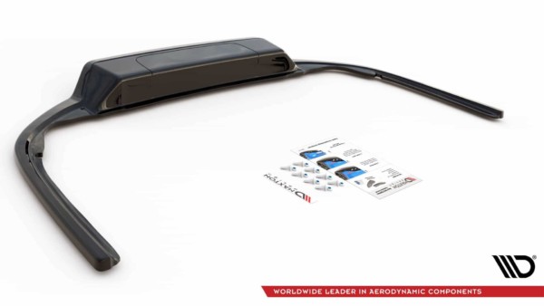 MAXTON DESIGN - Stredový spoiler pod zadný náraznik (with vertical bars) Volkswagen Passat B8 , Čierny lesk – Obrázok 6