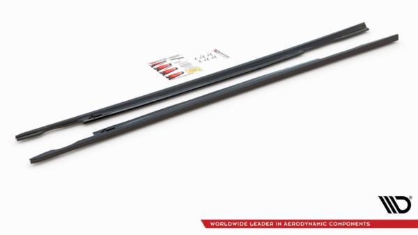 MAXTON DESIGN - Lišty pod prahy Volkswagen Passat B8 , Čierny lesk – Obrázok 5