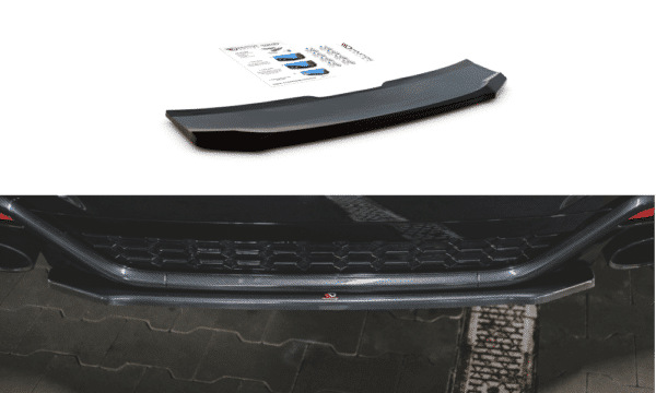 MAXTON DESIGN - Stredový spoiler pod zadný náraznik Audi RS5 F5 Facelift , Čierny lesk